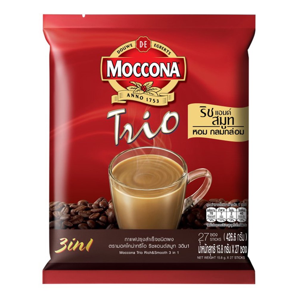 MOCCONA TRIO RICH & SMOOTH 15.8 G. X 27 STICKS ราคา 118 บาท*ส่งฟรี