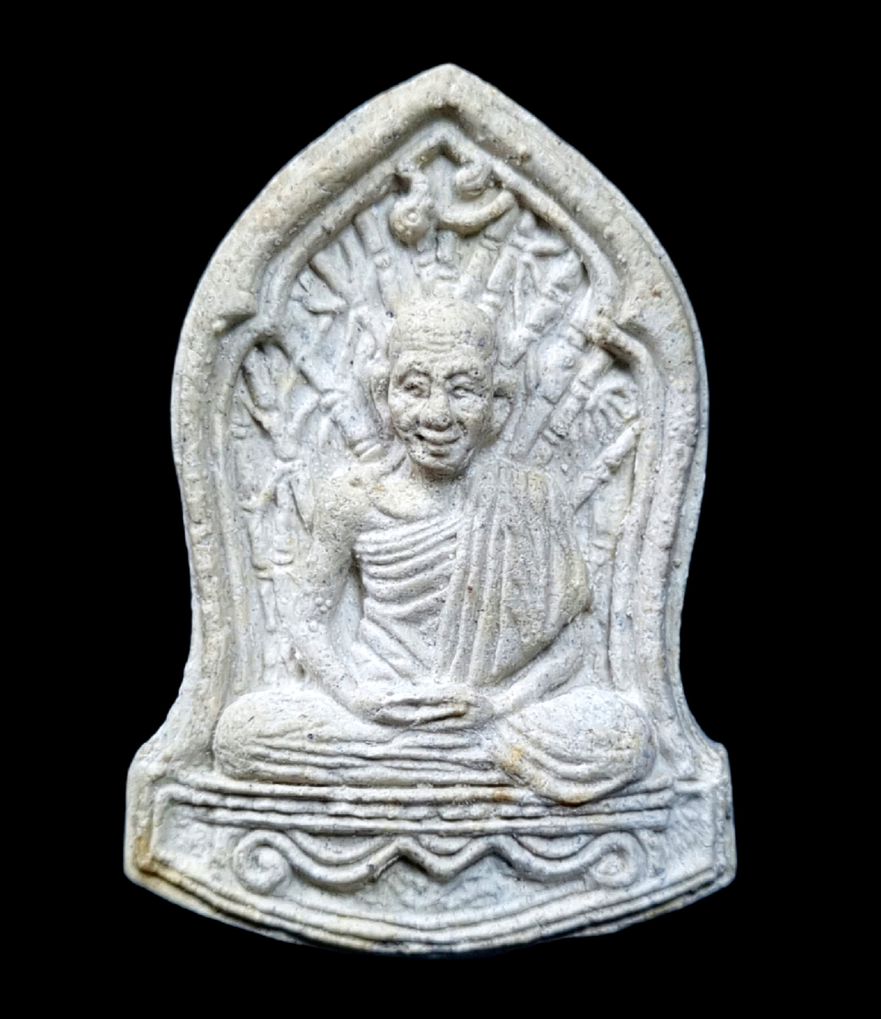 หลวงพ่อเกษม พระผงหลวงพ่อเกษม ปี2528 พระผงซุ้มกิ่งไผ่