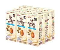 Glico Almond Koka Original Milk เครื่องดื่ม น้ำนม อัลมอนด์ สูตรดั้งเดิม 180ml. x 9กล่อง