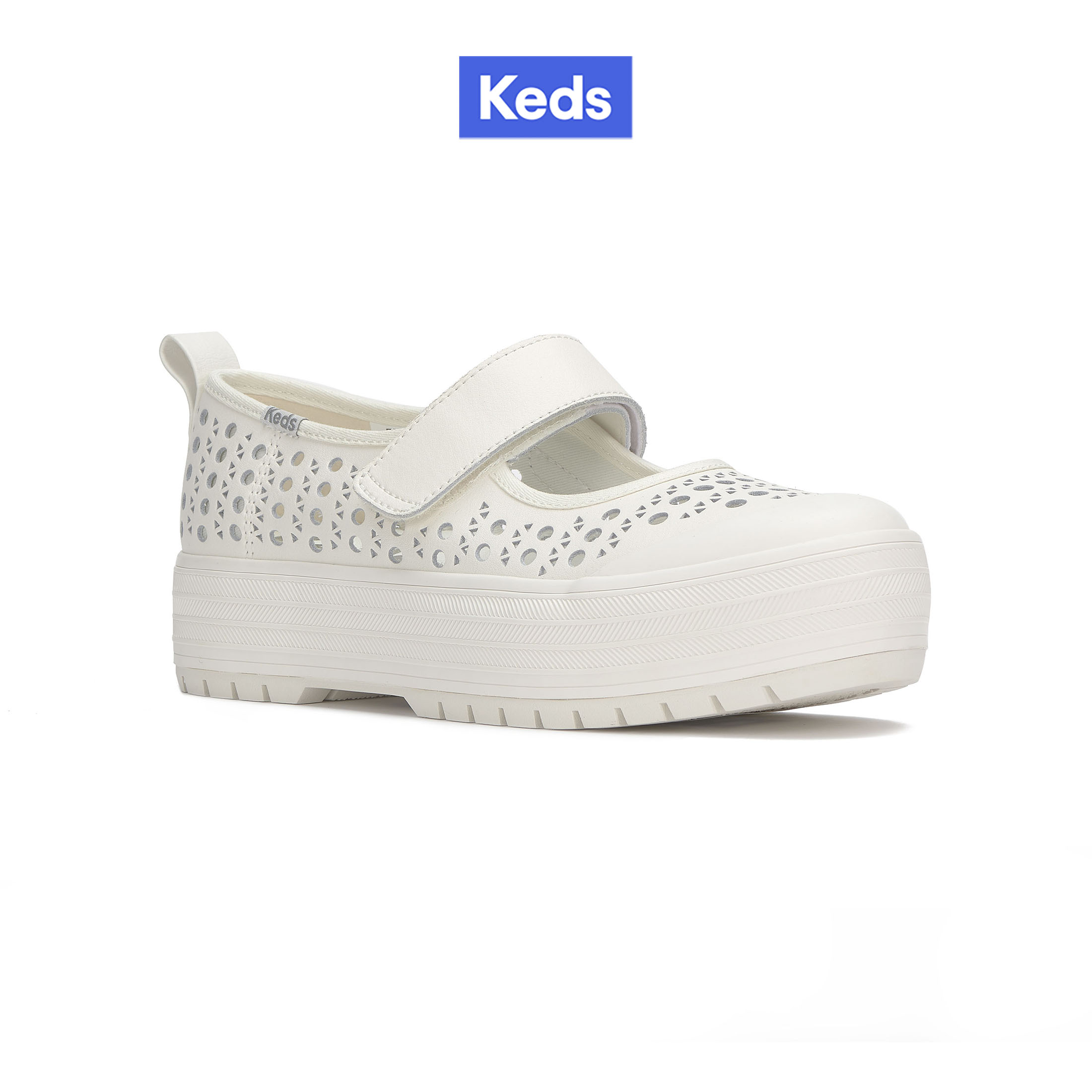 Keds Slip-On Sneakers, Model Keds Mary Jane Perf Leather, White (Kw-Maryj-8-110) ราคา 3,650 บาท*ส่งฟรี