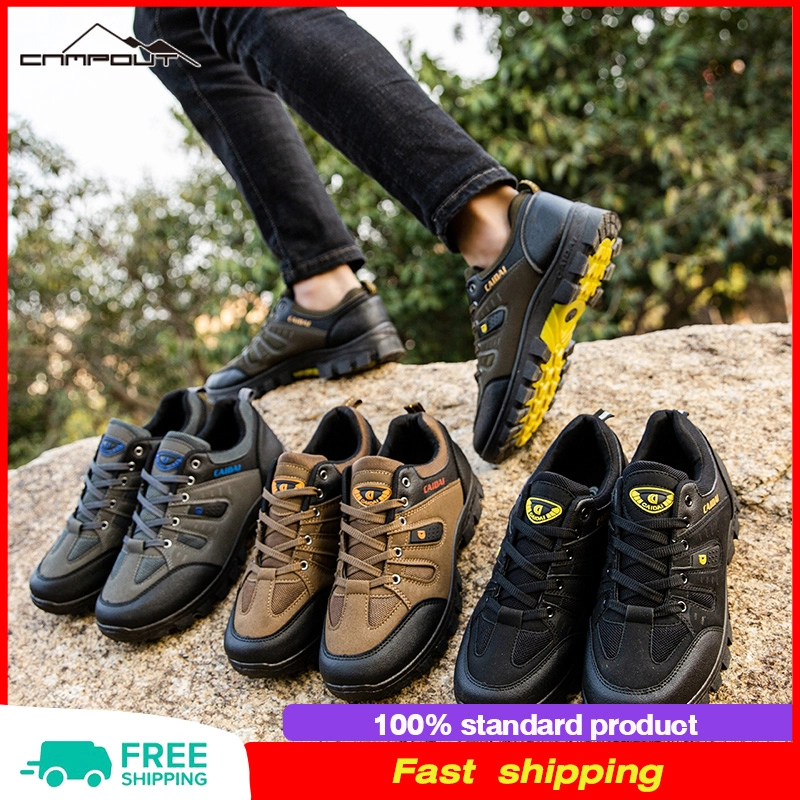 ภาพหน้าปกสินค้าCAMPOUT รองเท้าเดินป่ารองเท้ากีฬารองเท้าผู้ชายปีนเขารองเท้าเดินป่าที่อบอุ่นรองเท้าเดินทางชายกลางแจ้ง