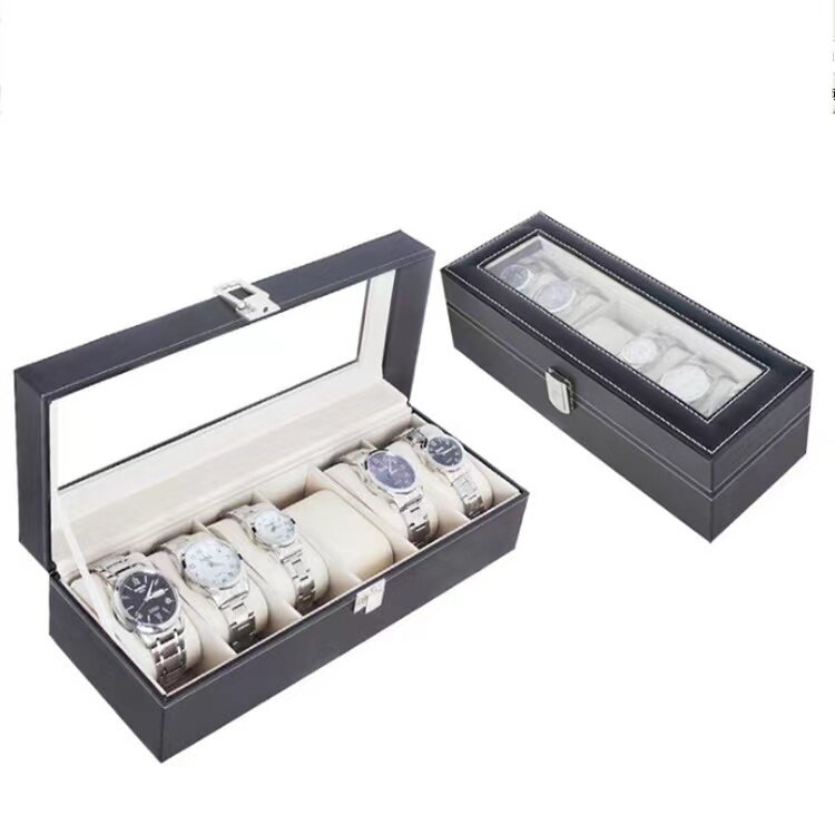 มุมมองเพิ่มเติมของสินค้า * With wholesale * have 6 size * watch box holder box watches BMW3/6/htc10/12/20 hos/6-dzm-24 hos box watch collector storage box watch Box3 6 BC-10. with 6-dzm-24 box leather watch