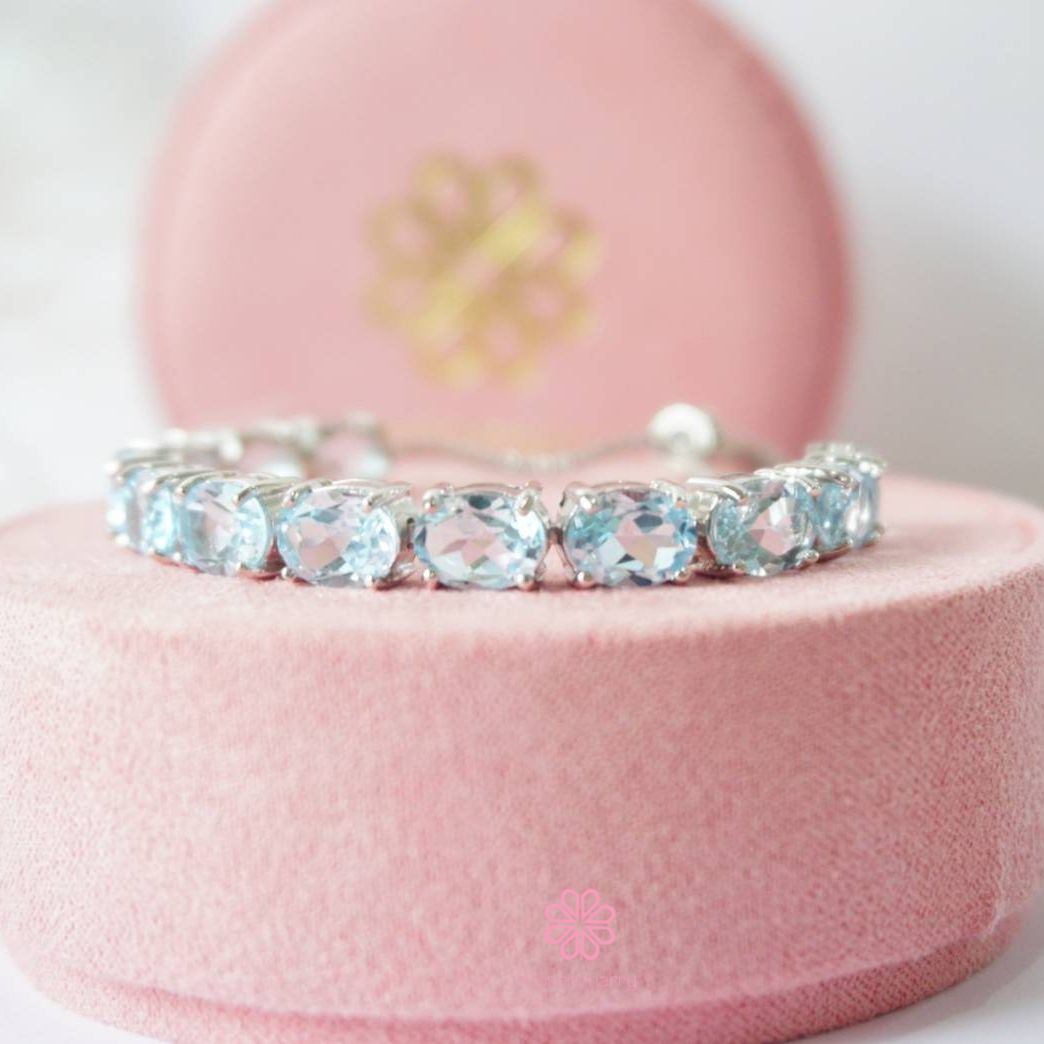 Natural Topaz Bracelet Silver 925 , Gift for her , Birthday Gift , Birthstone ราคา 4,500 บาท*ส่งฟรี
