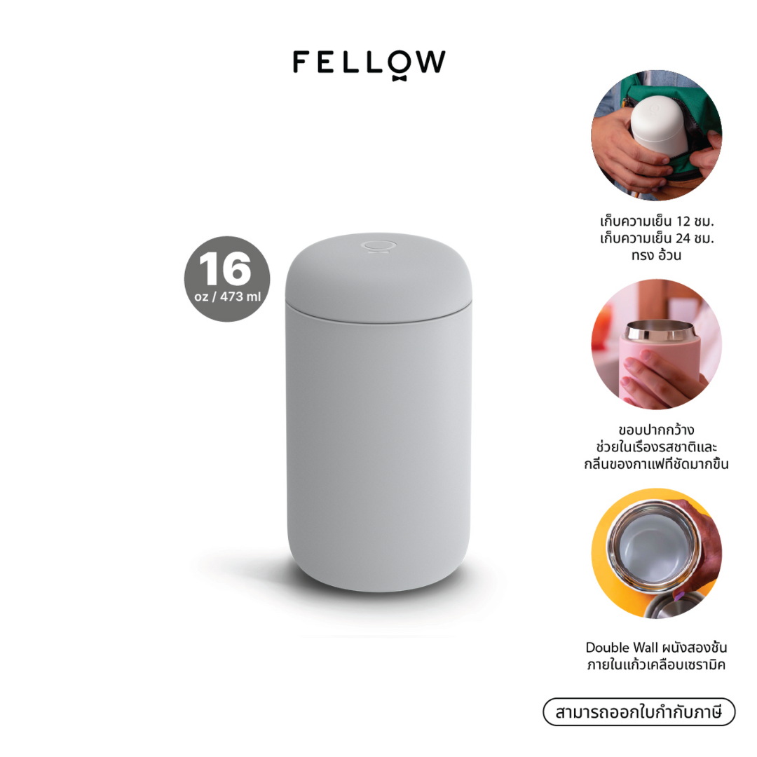 Fellow - Carter Wide Mug 16oz กระติกน้ำ เก็บอุณหภูมิ ขวดน้ำ พกพา *เริ่มทยอยจัดส่งวันที่ 19 Dec 24 เฉพาะสีที่ Pre Order* ราคา 1,510 บาท*ส่งฟรี