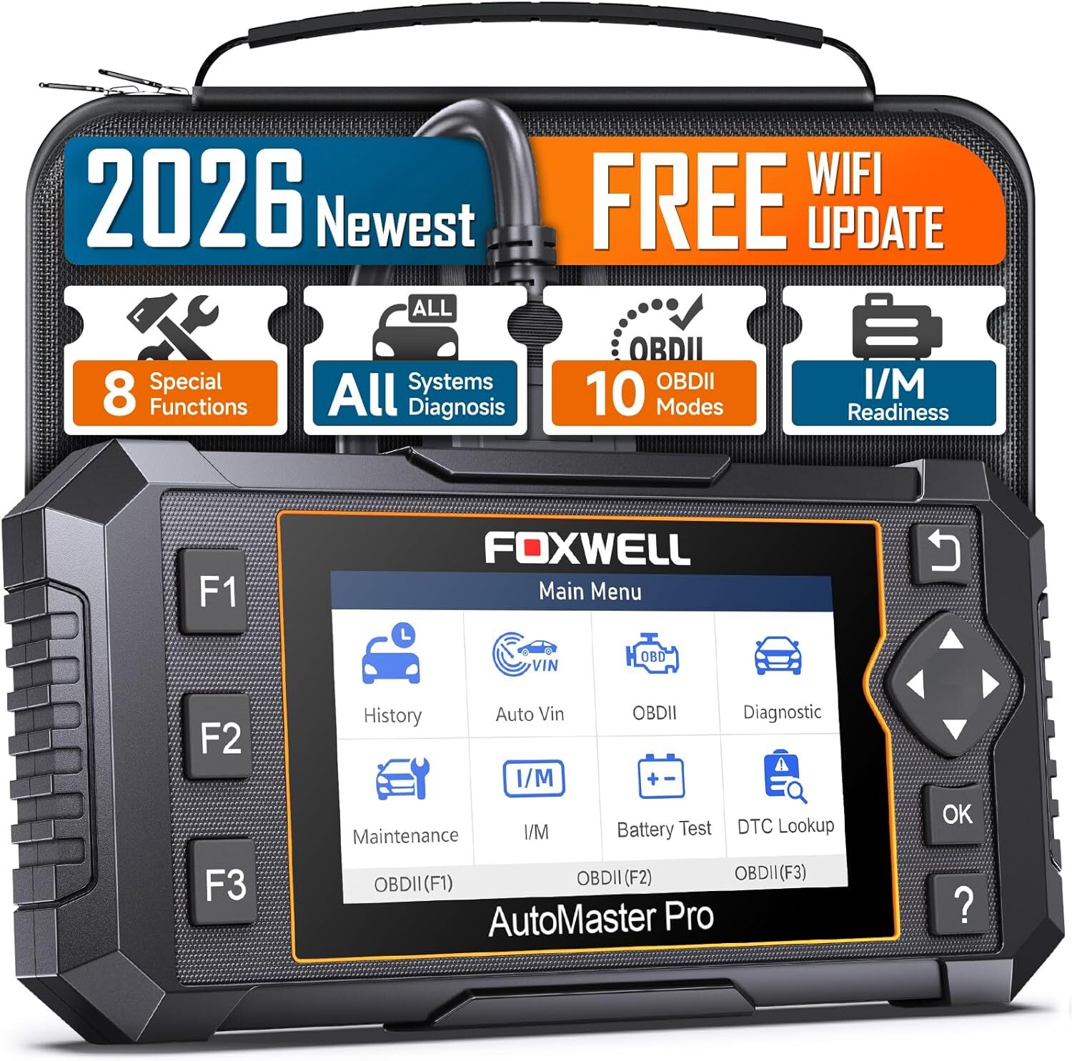 [Foxwell Nt624 Elite Obd2 Full System Scanner 2026 Newest Car Diagnostic Tool Check Engine Ecu Clear Fault Code Scanner Odb2 Odometer Reader Distance Data Battery Tester Obd 2 Scanner 12V Car Code Reader,Foxwell NT624 Elite Auto Master Pro OBD2 Scanner Fu ราคา 8,290 บาท*ส่งฟรี