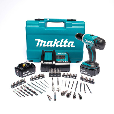 ดูภาพ MAKITA DDF453SFX1 สว่านไขควง 18V*3A+ ACCอุปกรณ์ 74 PCS เพิ่มเติม MAKITA DDF453SFX1 สว่านไขควง 18V*3A+ ACCอุปกรณ์ 74 PCS