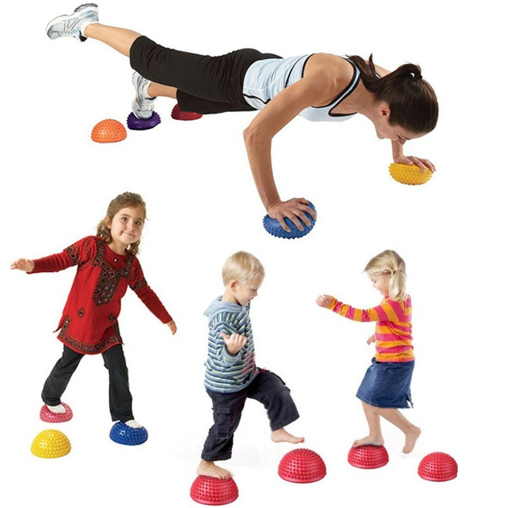 SDGBF ปั๊มการรวม Sensory นวดเด็ก Hemisphere ที่เหยียบเท้าอุปกรณ์ออกกำลังกายเด็กของเล่นแบบทรงตัวลูกบอลโยคะ