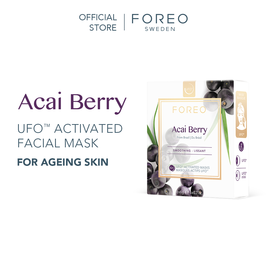 OREO UFO Mask Acai Berry x 6 ฟอริโอ้ ยูเอฟโอมาส์ก สูตรอาซาอิเบอร์รี่ ปรับผิวให้เรียบเนียนและเปล่งปลั่ง (6 ซอง/กล่อง) ราคา 990 บาท*ส่งฟรี