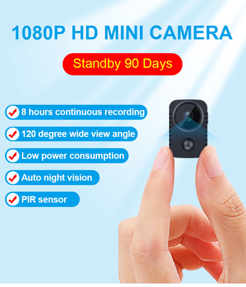 HD กล้อง VR 1080P Wide-Angle กล้องอินฟราเรดกล้องเพื่อการกีฬา Recorder กล้อง PIR,มือถือกล้องมุมกว้าง,Stable และรูปภาพคมชัดคุณภาพ