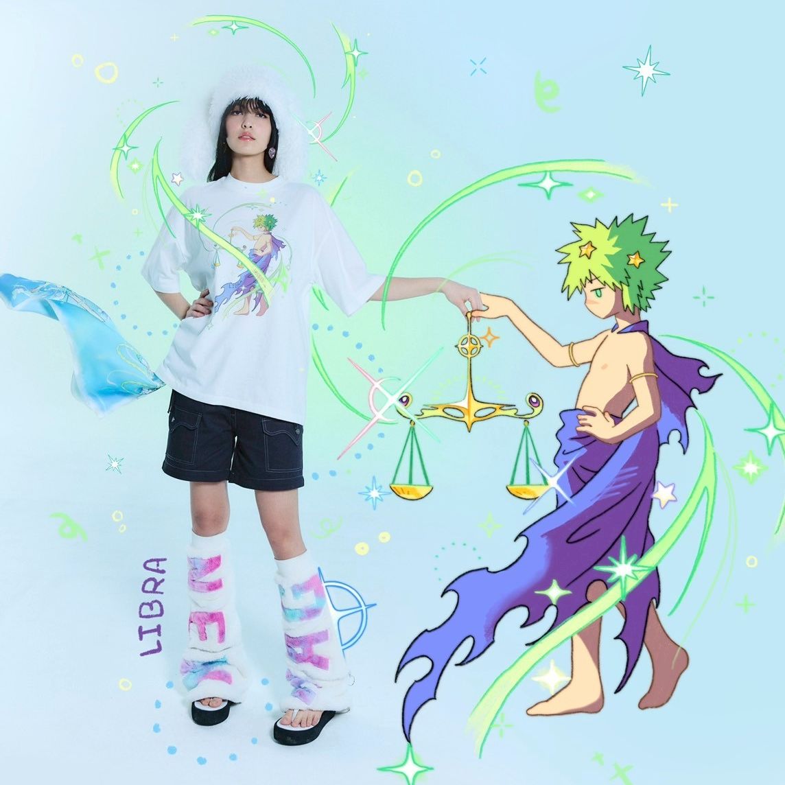 [Tohns] Libra Oversized T-shirt เสื้อยืดโอเวอร์ไซส์ลาย ราศีตุลย์ หนุ่มนักตุลย์ถือคันชั่ง ซึ่งเป็นสัญลักษณ์ของความยุติธรรม ความสมดุล และมีเสน่ห์ที่ไม่อาจละสายตาได้ ราคา 1,650 บาท*ส่งฟรี