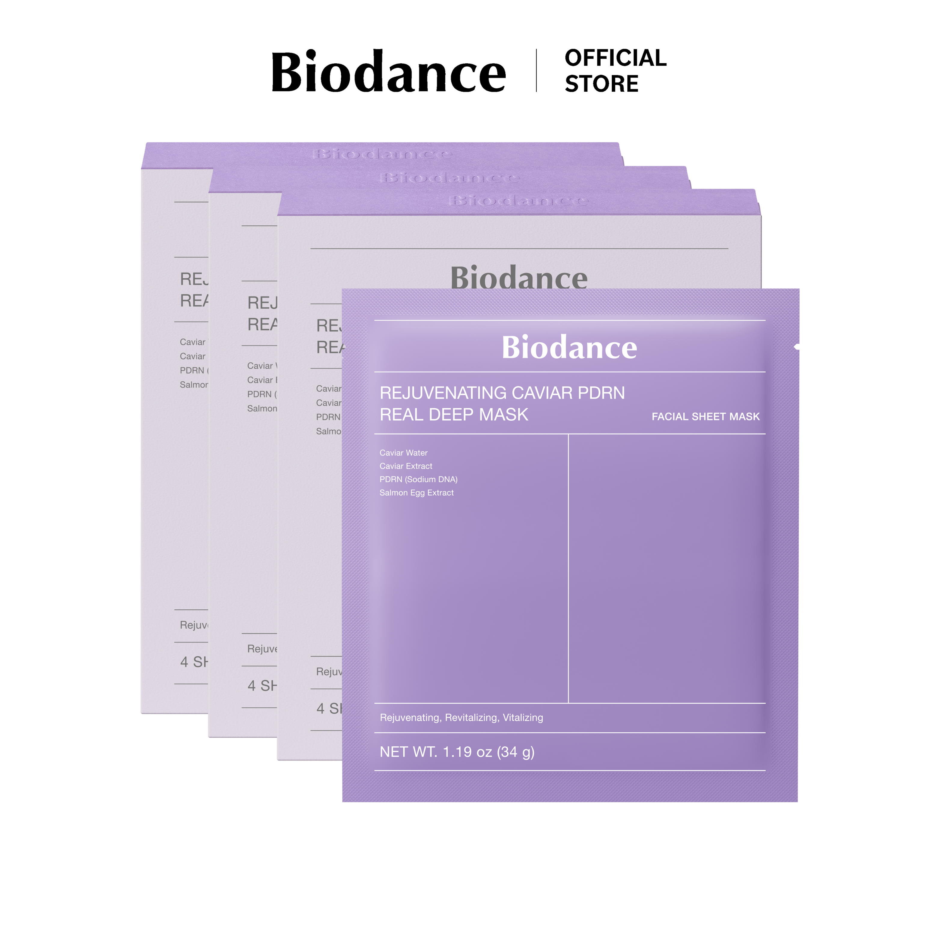 Biodance Rejuvenating Caviar Pdrn Real Deep Mask (34G*12Ea) ราคา 1,668 บาท*ส่งฟรี
