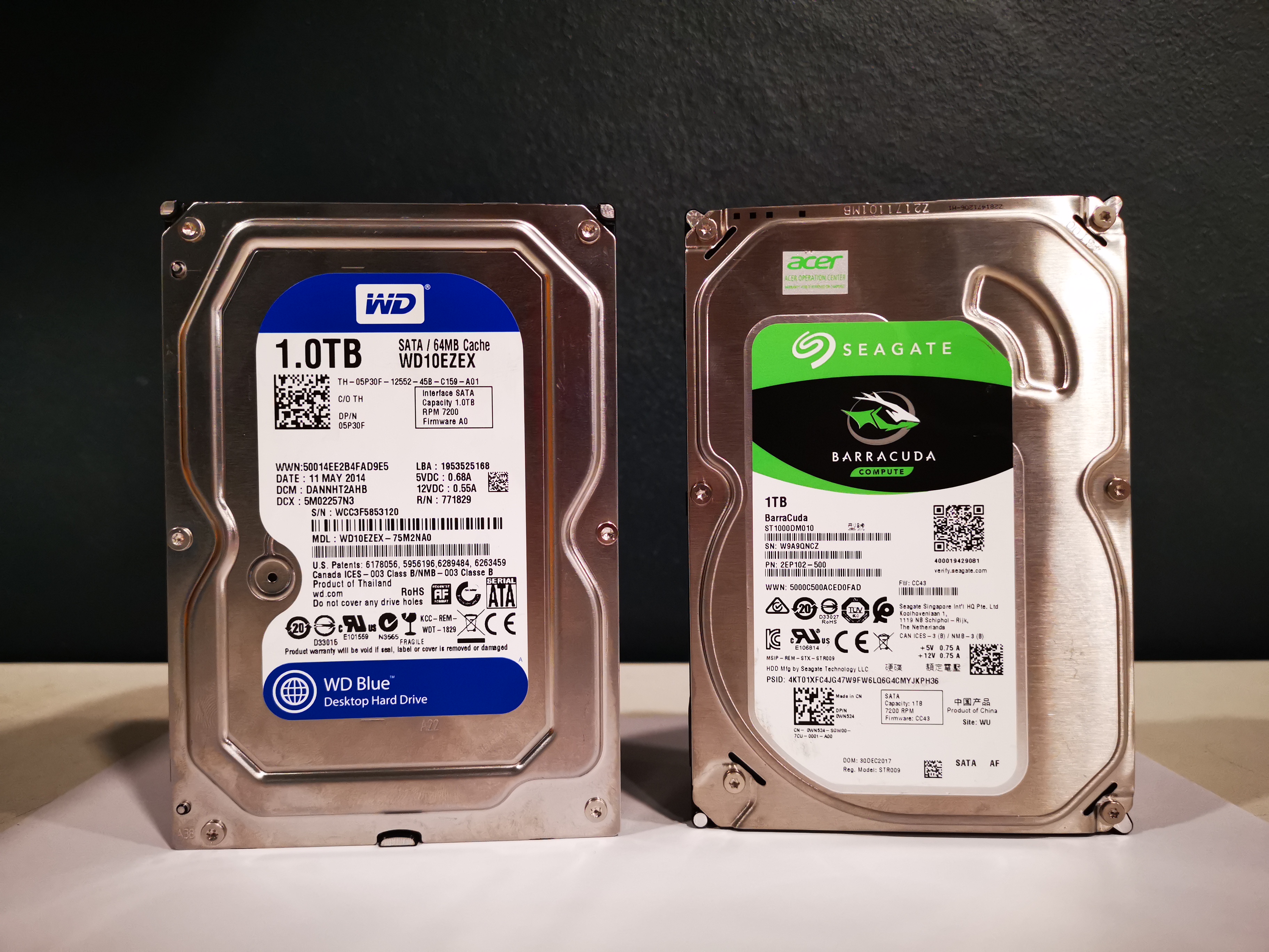 HDD (ฮาร์ดดิสก์)​ 1TB 7200rpm 🎉 แถมฟรีสาย sata 1 เส้น (มือสองคละยี่ห้อ) ราคา 380 บาท*ส่งฟรี