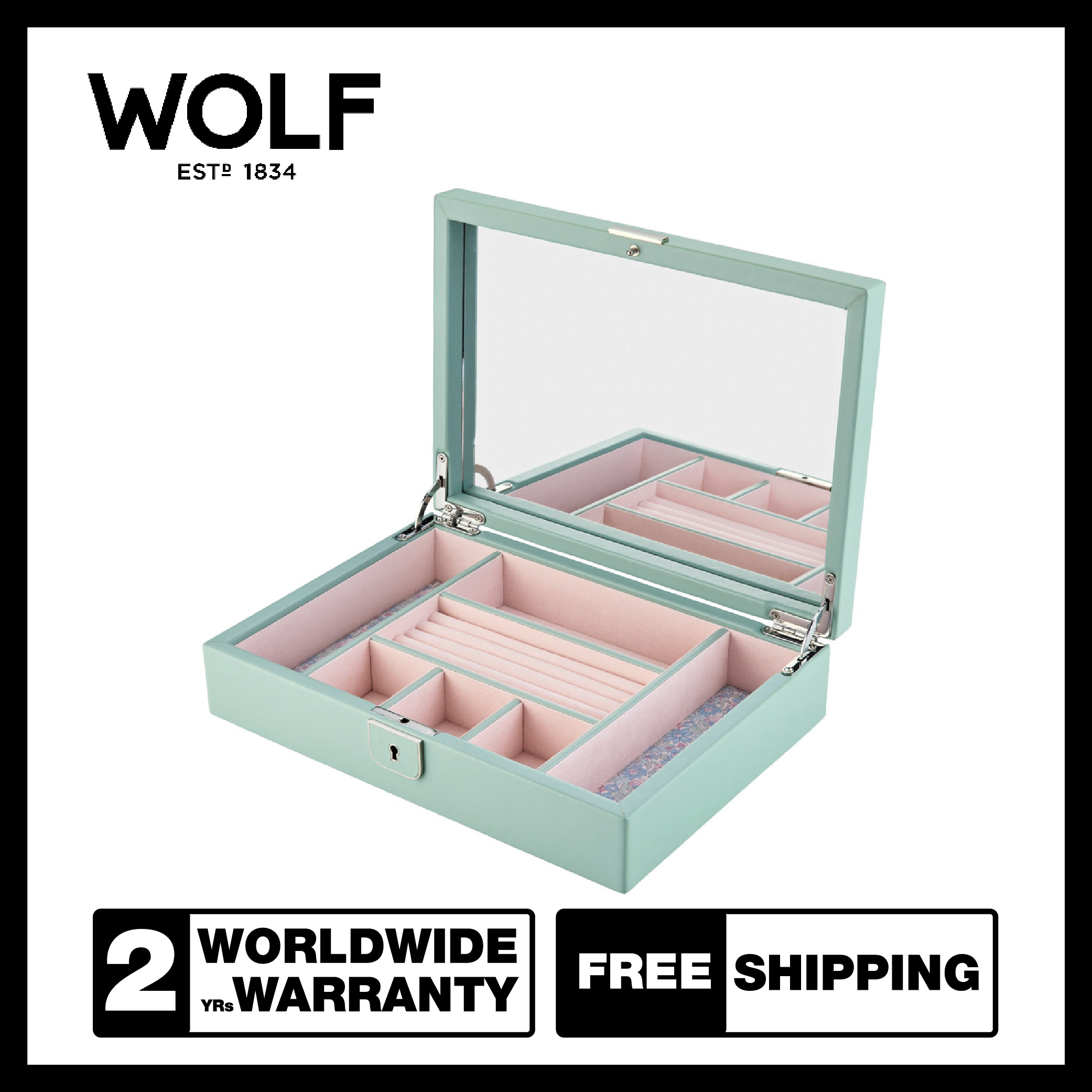 Wolf X Liberty Julia Interior Print Medium Jewellery Box (Sage Green) ราคา 23,000 บาท*ส่งฟรี