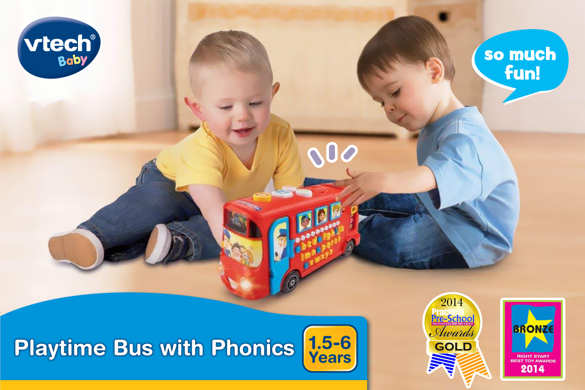 Vtech Playtime Bus Tm With Phonics ของเล่น รถบัส สีแดง สอน ภาษา
