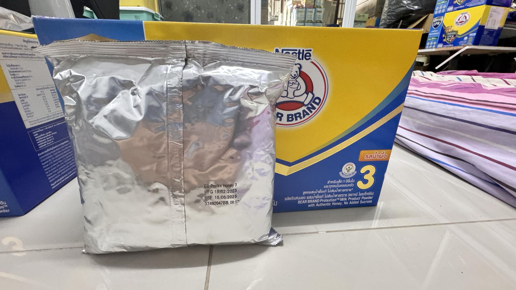 นมตราหมี PROTEXTION สูตร3 ขนาด 500กรัม รสจืดและรสน้ำผึ้ง