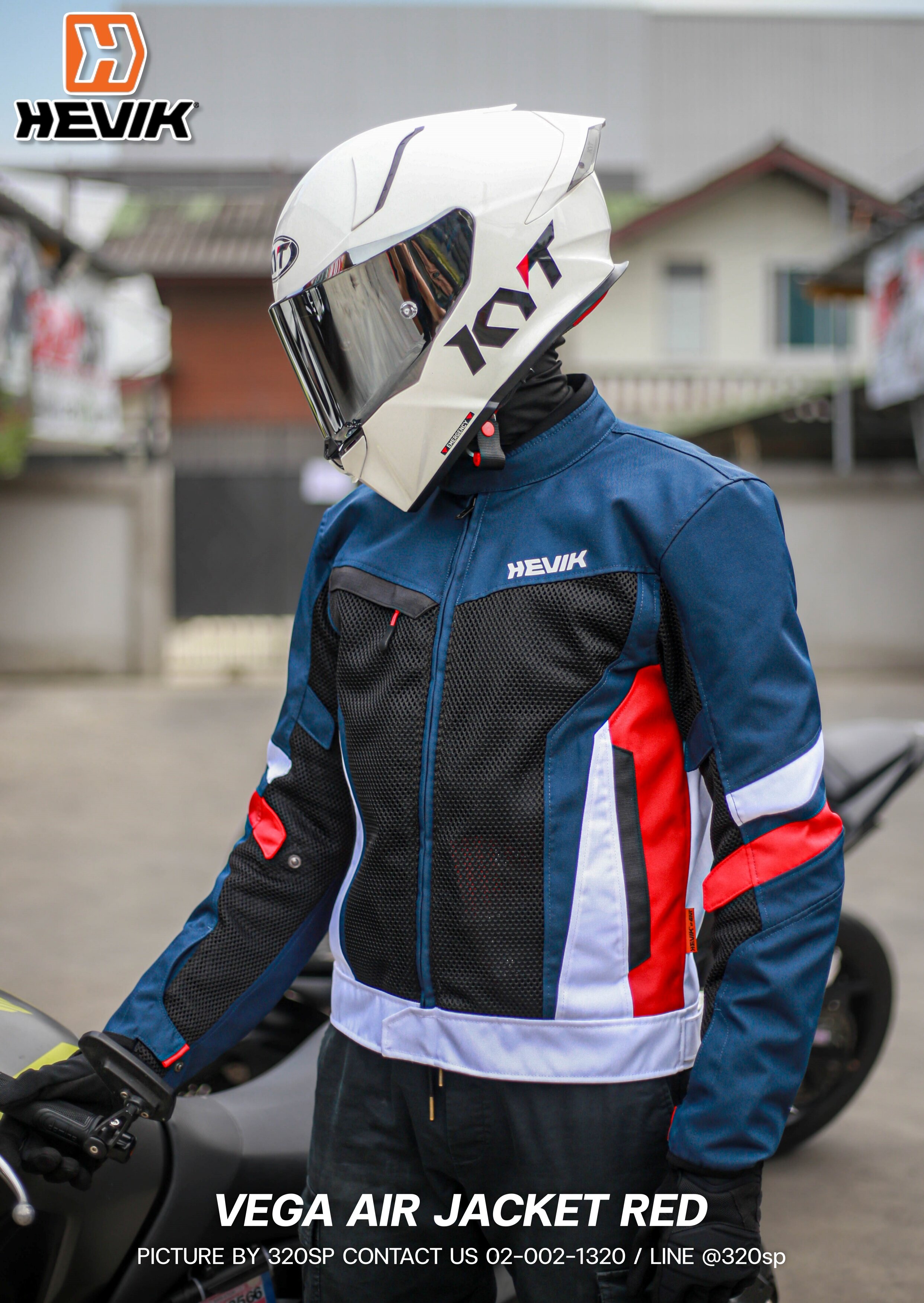 เสื้อการ์ดสำหรับขับขี่มอเตอร์ไซค์ HEVIK VEGA AIR JACKET ของแท้ ส่ง
