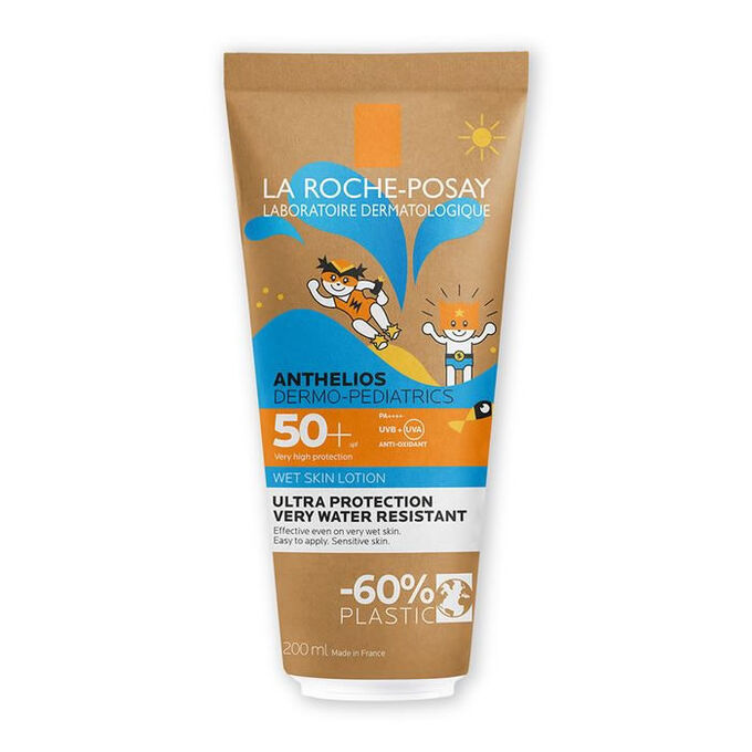 La Roche Posay Anthelios Dermo Pediatrics Wet Skin Gel Lotion Spf50 200ml. ราคา 1,298 บาท*ส่งฟรี