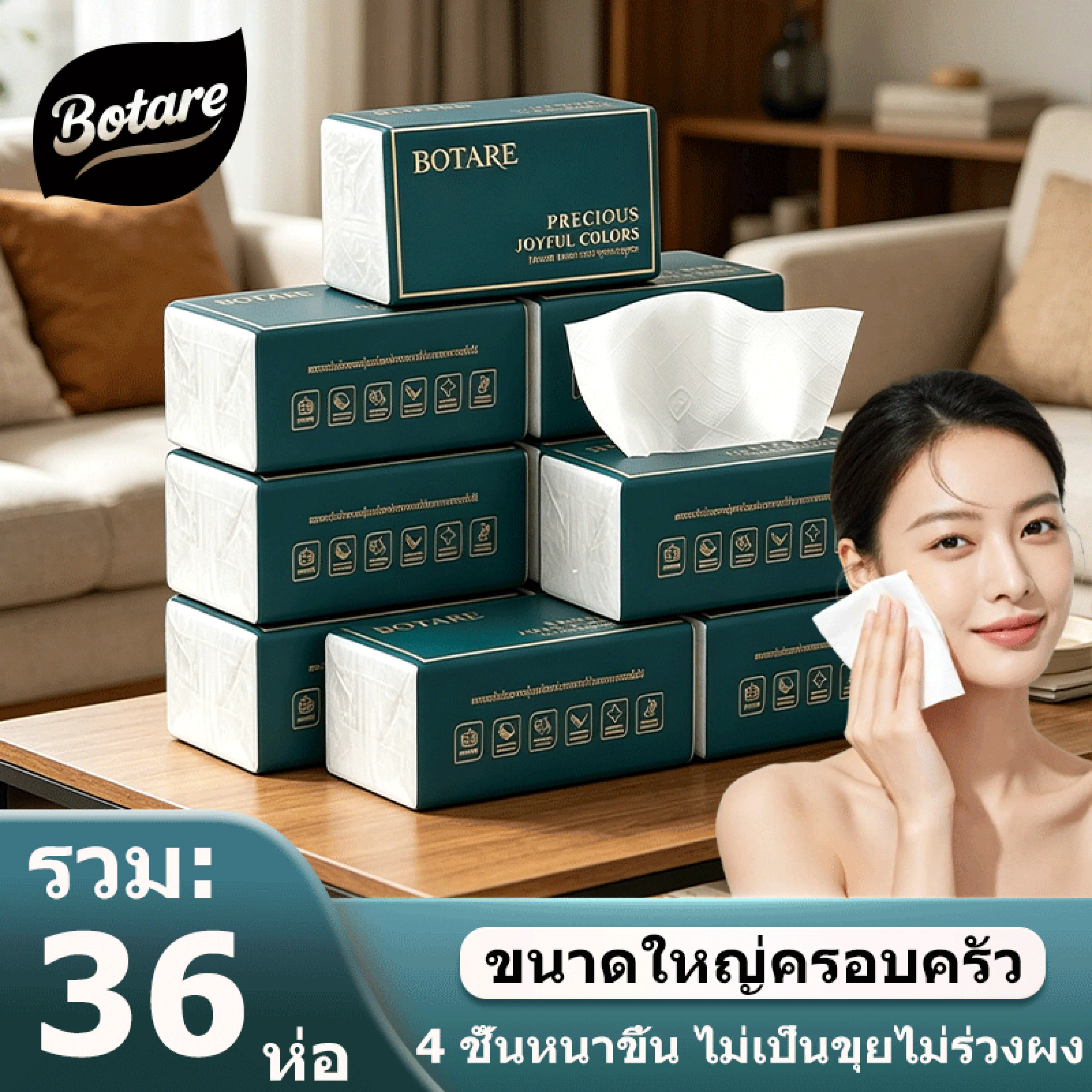 【1 Box Contains 36 Packs】Hot-Selling Tissue Packs, Tissue Paper, Tissue Packs, Tissue Paper, Whole Box! Toilet Paper, Tissue Paper, Facial Tissue, Toilet Paper That Is Tough and Difficult to Tear, 240 Sheets, 4 Layers Thick.