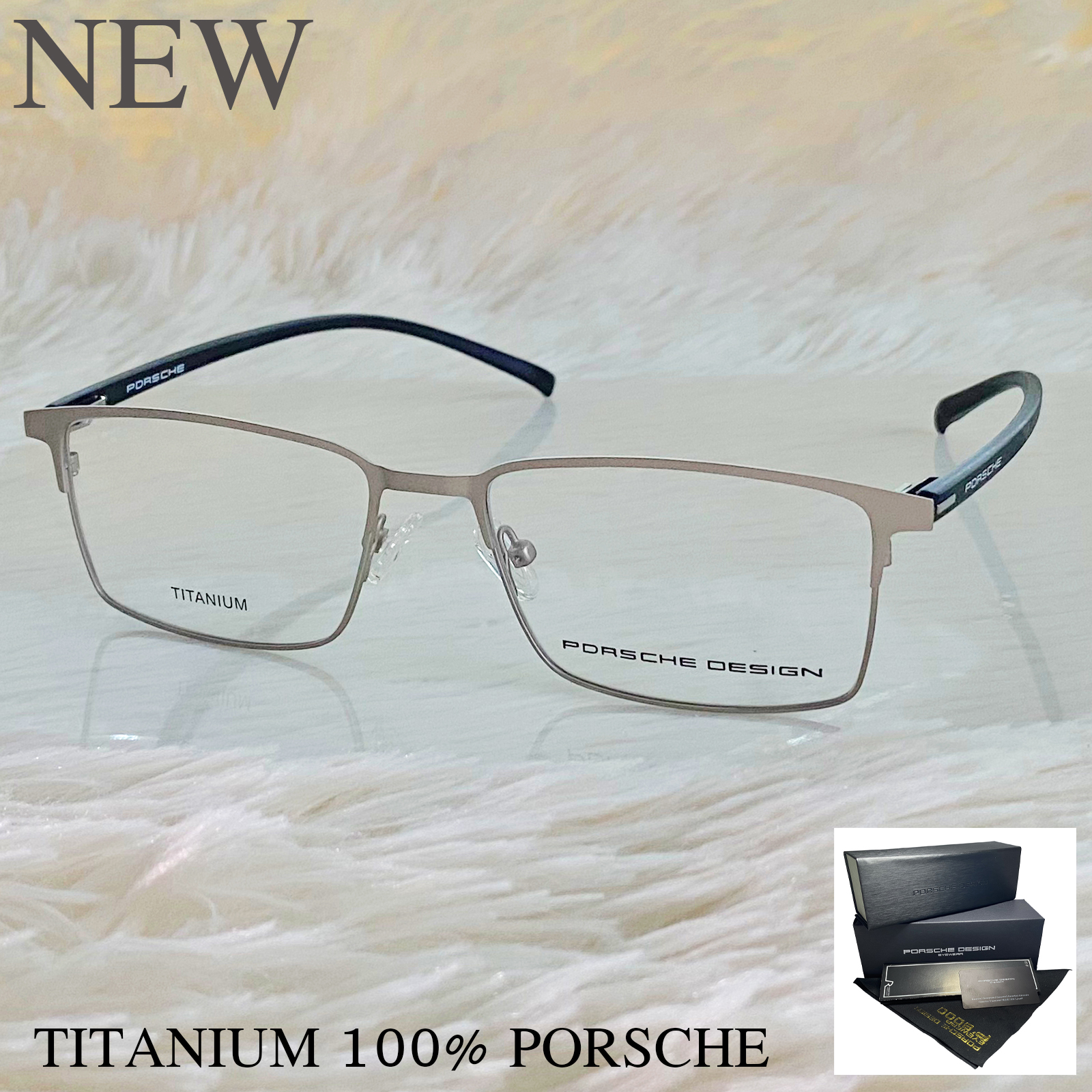 กรอบแว่นตา สำหรับตัดเลนส์ แว่นตา Fashion แว่นตา ทรงสปอร์ต 98 สีเงิน ไทเทเนียม Titanium ขาสปริงไม่ใช้น็อต น้ำหนักเบา ทนทาน รับตัดเลนส์ ราคา 1,995 บาท*ส่งฟรี