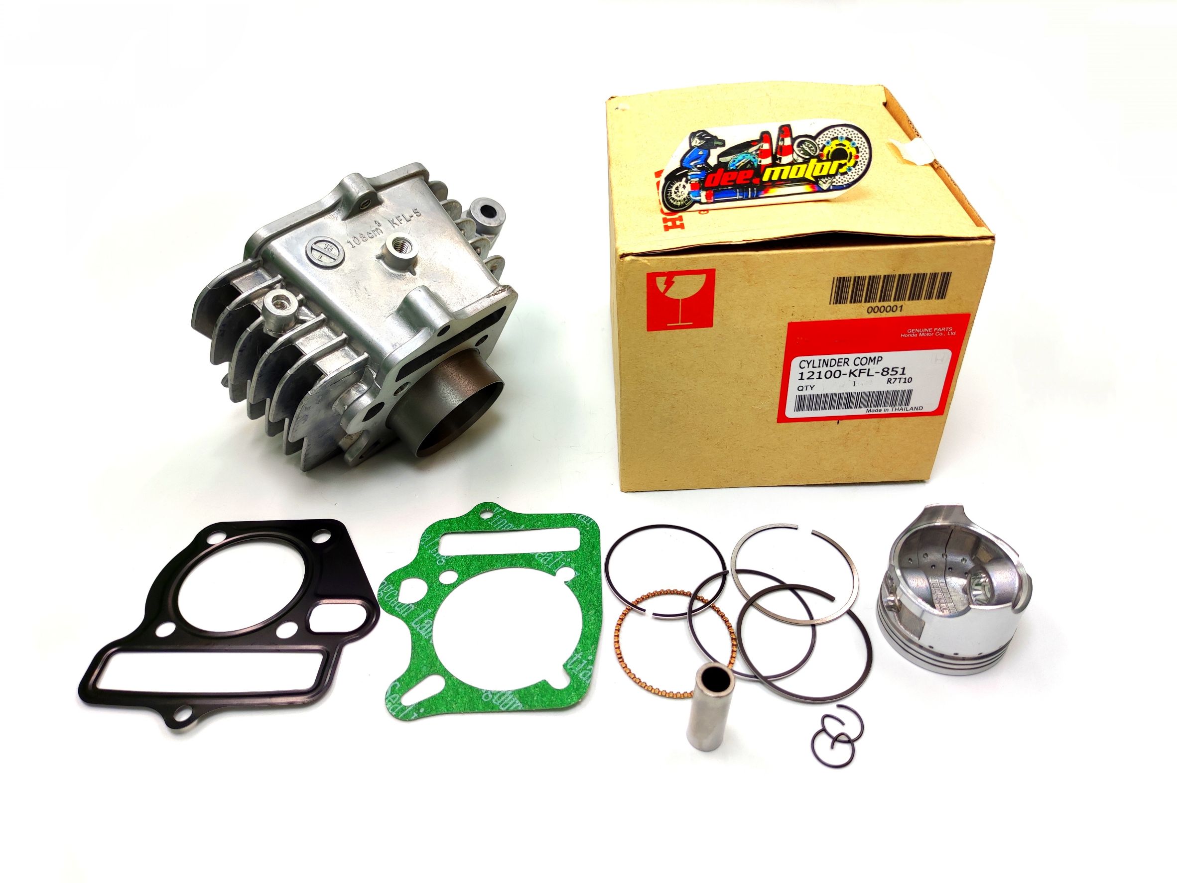 เสื้อสูบ พร้อมลูกแหวน ปะเก็น HONDA wave110 เวฟ110 ไนท์110 รุ่นมีหู รหัส KFL ราคา 799 บาท*ส่งฟรี