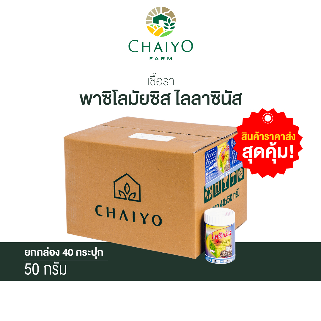 Biological Product Lysinus Fungus Passilomycosis Lylasinus 50 Grams, Whole Box of 40 Jars ราคา 1,480 บาท*ส่งฟรี