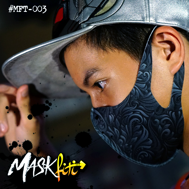 Maskfiti ผ้าแฟชั่น 3D ลายไทย กันฝุ่น ลวดลายกราฟิก