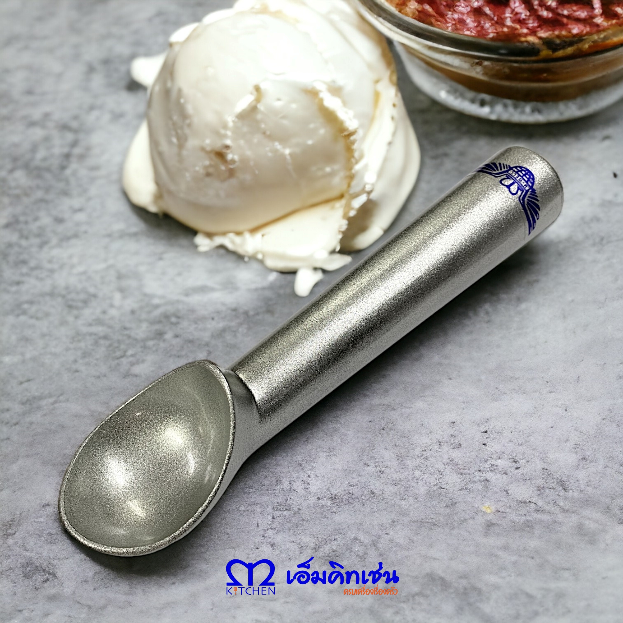 MKITCHEN ที่ตักไอศครีม อลูมิเนียมคุณภาพเยี่ยม ที่ตักไอศครีมแบบขูด ไม่คม ราคา 165 บาท*ส่งฟรี