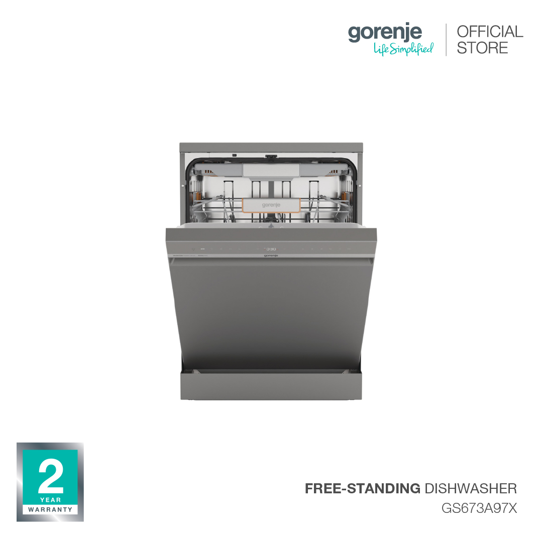 Gorenje Floor-Standing Dishwasher (Model: Gs673A97X) ราคา 35,900 บาท*ส่งฟรี