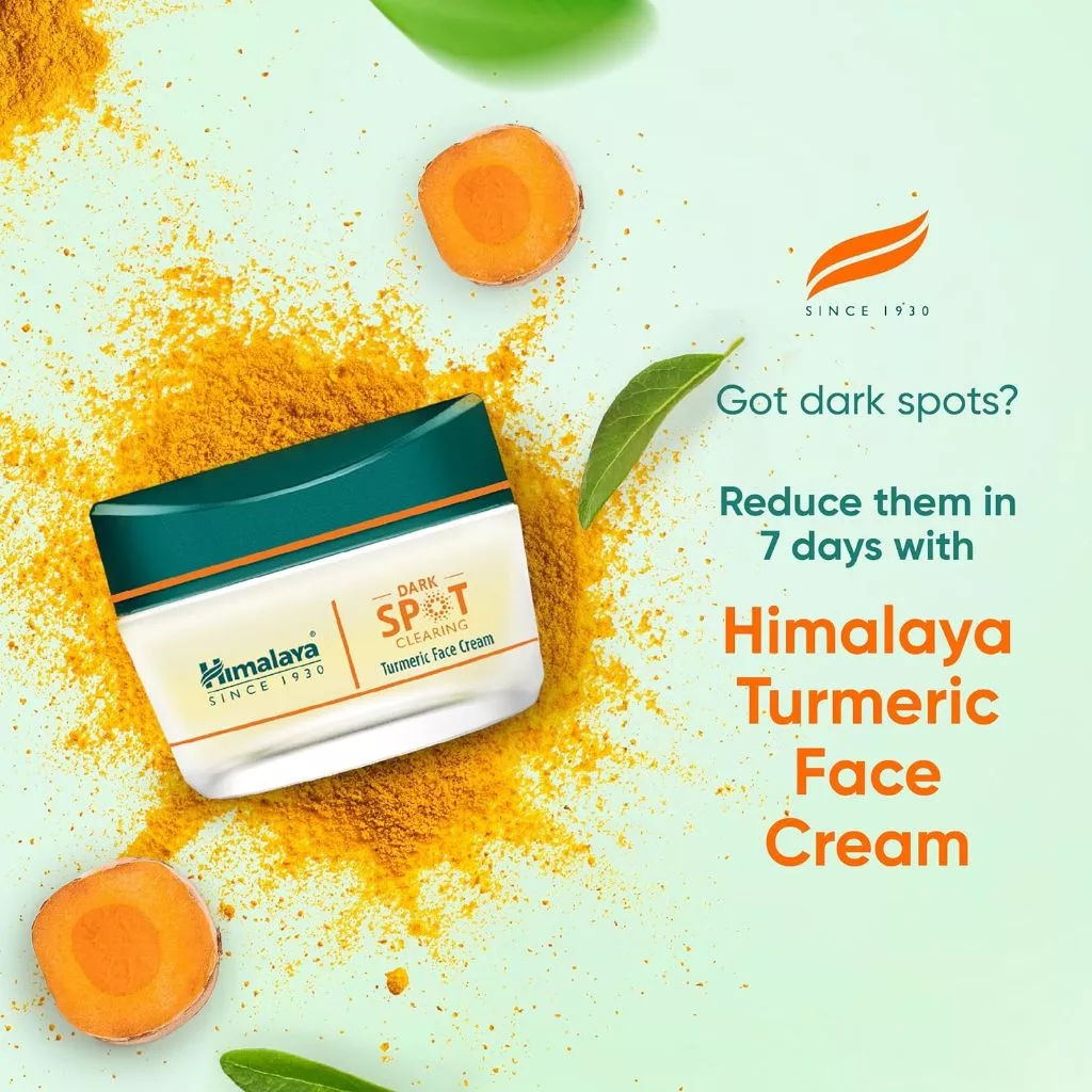 ครีมทาหน้าลดเลือนริ้วรอย เพิ่มความกระจ่างใส Himalaya Dark Spot Clearing Turmeric Face Cream 50G ราคา 218 บาท*ส่งฟรี