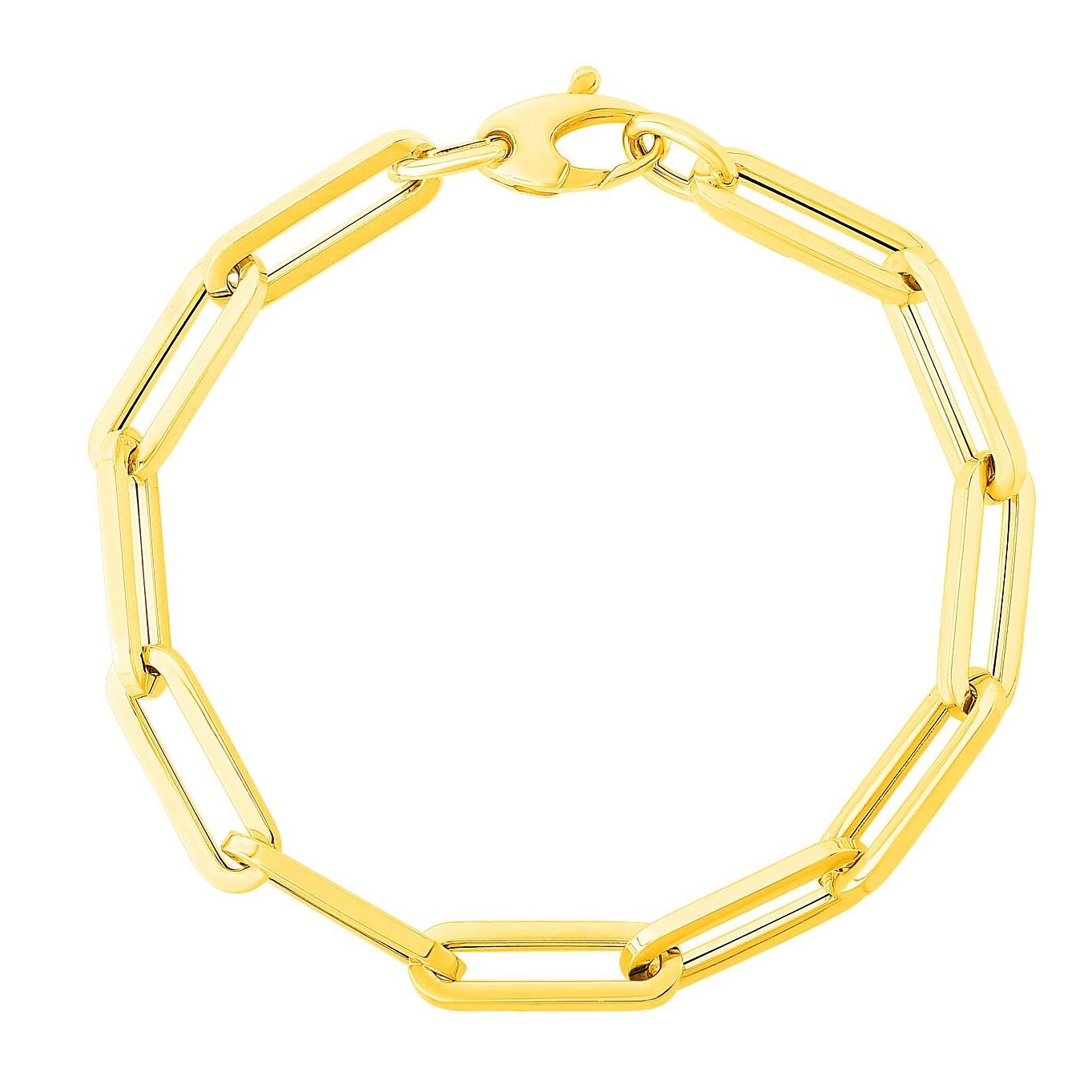 Nathalias Ny Paperclip Extra Wide Chain Bracelet, 14K Real Gold (6.10 Mm.) 33968 ราคา 30,000 บาท*ส่งฟรี