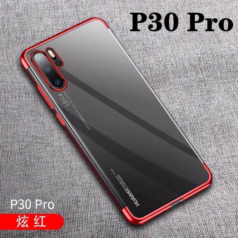 พร้อมส่งทันที Case Huawei P30 Pro เคสหัวเว่ย P30pro  เคสนิ่ม TPU เคสใสขอบสี สินค้ามาใหม่ รุ่นใหม่ สีดำ สีแดง สีนำเงิน เคสสวยและบาง ขายดีมาก