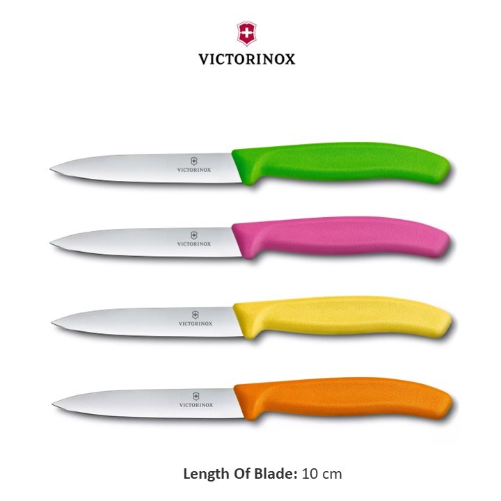 Victorinox มีดทำครัว มีดครัว มีดหั่น / มีดเล็ก มีดปอกผลไม้ Kitchen Knives Swiss Classic Paring Knife for Cutting and Preparing Fruit and Vegetables Straight Blade 3.9 inches , ความยาวใบมีด 10 cm.( 6.7706.L11 ) ราคา 420 บาท*ส่งฟรี