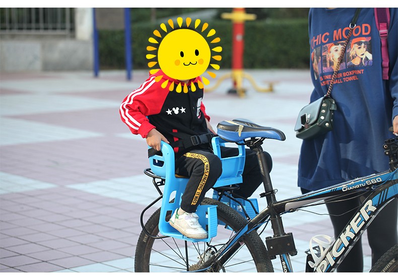 รูปภาพเพิ่มเติมเกี่ยวกับ ที่นั่งเด็กจักรยาน เบาะหลังจักรยานที่นั่งขนาดใหญ่สำหรับเด็กอายุ 1-6 ขวบ