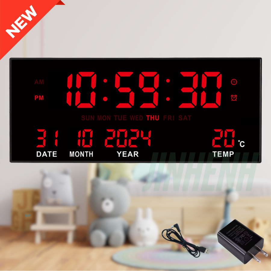 JH-3615B ใหม่ นาฬิกาDigital LED นาฬิกาดิจิตอลแอลอีดี ตกแต่งบ้านแขวนผนัง นาฬิกาตั้งโต๊ะได้ สินค้าพร้อมส่ง