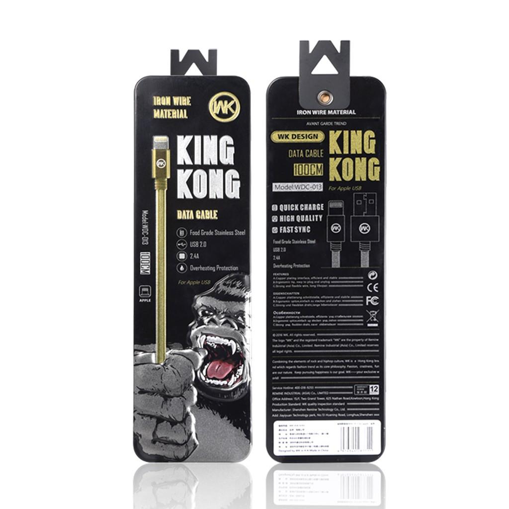 สายชาร์จ WK Kingkong  For Micro แท้100% สายสปริง แข็งแรง ทนทาน For Android