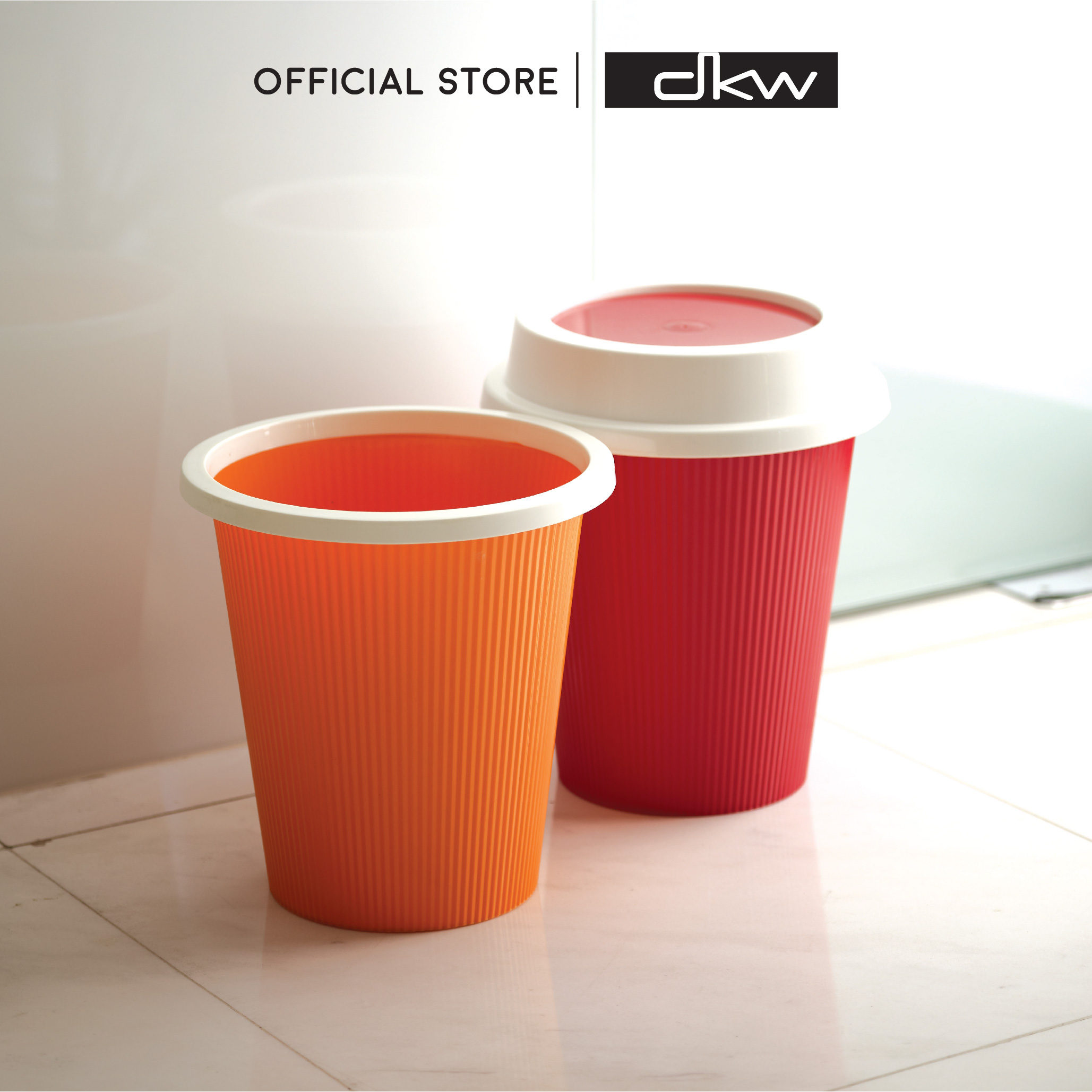 DKW HH-218 ถังขยะกลม 9 ลิตร Rinko (ไม่มีฝา)(มีหลายสี) ถังขยะอึด สวย ทน Trash bin 9L ราคา 95 บาท*ส่งฟรี