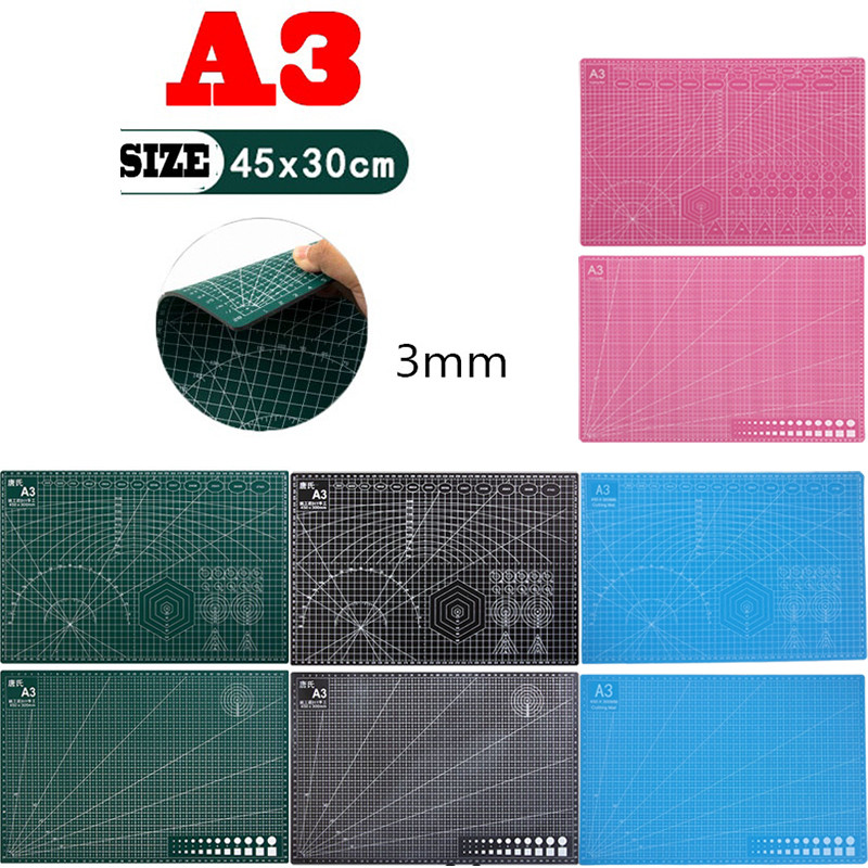 MlaDen A4 / A3 / A2 /A1 สีเขียว/สีดำ แผ่นรองตัด แผ่นรองตัดกระดาษ ยางรองตัด ขนาดใหญ่ ใช้ได้ทั้งสองข้าง