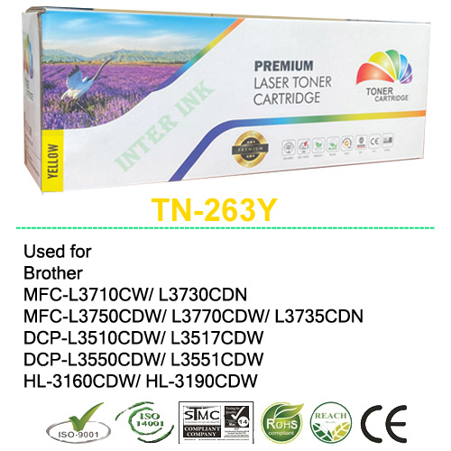 ตลับหมึกพิมพ์ TN-263 (สีเหลือง) Compatible - ยี่ห้อ Compatible Toner ราคา 230 บาท*ส่งฟรี