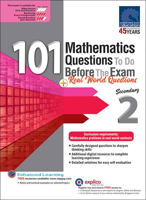 หนังสือส่งเสริมการเรียนรู้ พัฒนาตนเอง หนังสือและเครื่องดนตรี SINGAPORE ASIA PUBLISHERS Sap_English แบบฝึกคณิตศาสตร์เกรด 2 101 คำถามคณิตศาสตร์ที่ต้องทำก่อนสอบ + คำถามโลกแห่งความเป็นจริง ป.2 ราคา 390 บาท*ส่งฟรี