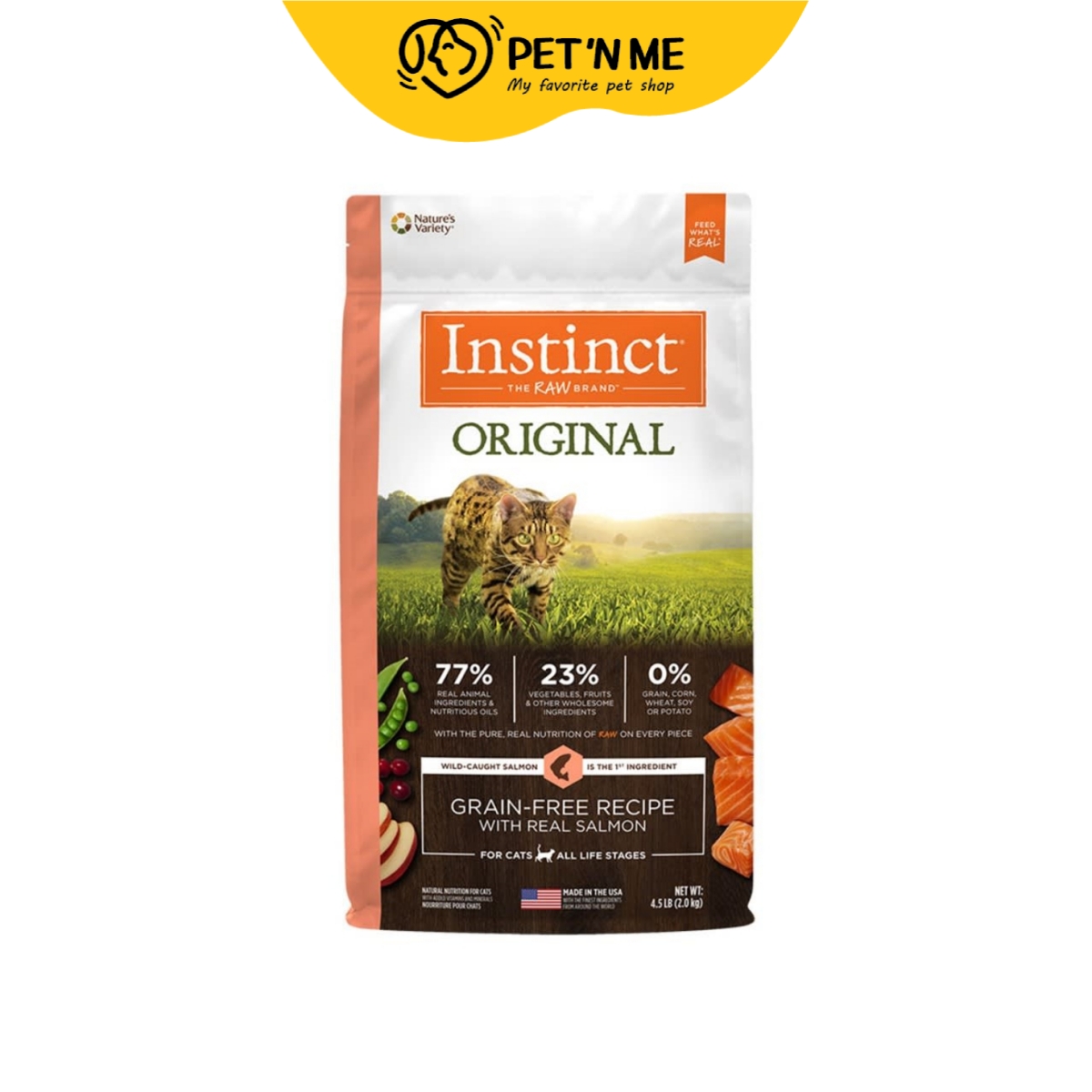 Instinct อินสติงค์ อาหารเม็ด สำหรับแมว รสปลาแซลมอน 2 kg ราคา 2,350 บาท*ส่งฟรี