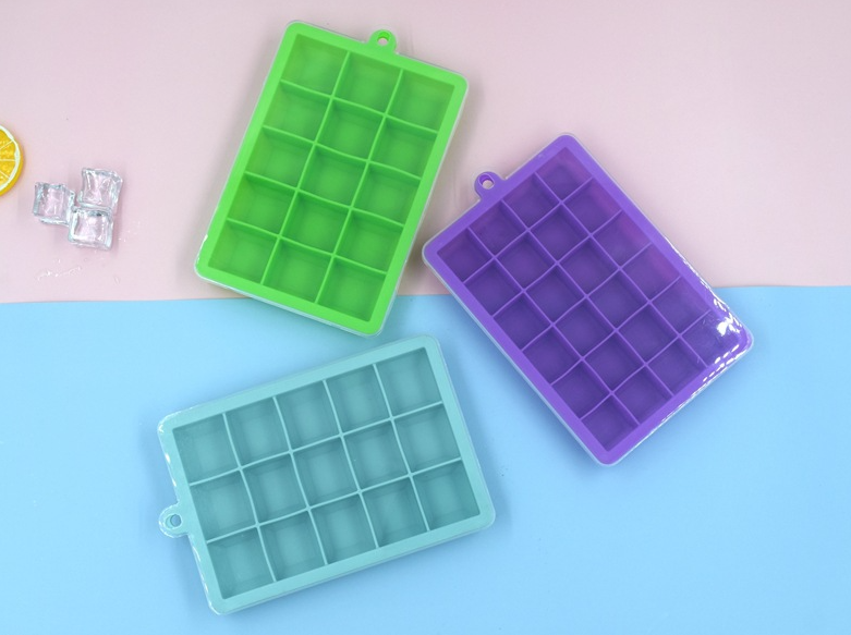 มุมมองเพิ่มเติมของสินค้า Ableme บล็อคซิลิโคนใส่อาหารแช่แข็ง พร้อมฝาปิดพลาสติก บล็อคซิลิโคนเก็บอาหารเด็ก baby silicone block
