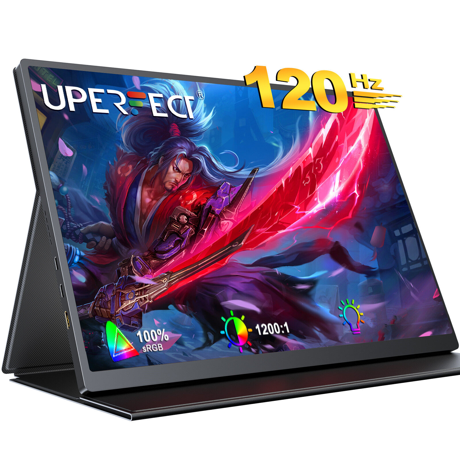 UPERFECT [Local delivery] 2K QHD Portable Monitor Mobile Display 16 Inch 100% sRGB Color Gamut IPS LCD Screen With USB Type-C 3.1 Standard HDMI Matte Screen FreeSync Eyecare USB C 2560X1600 Included Smart Case ราคา 4,099 บาท*ส่งฟรี