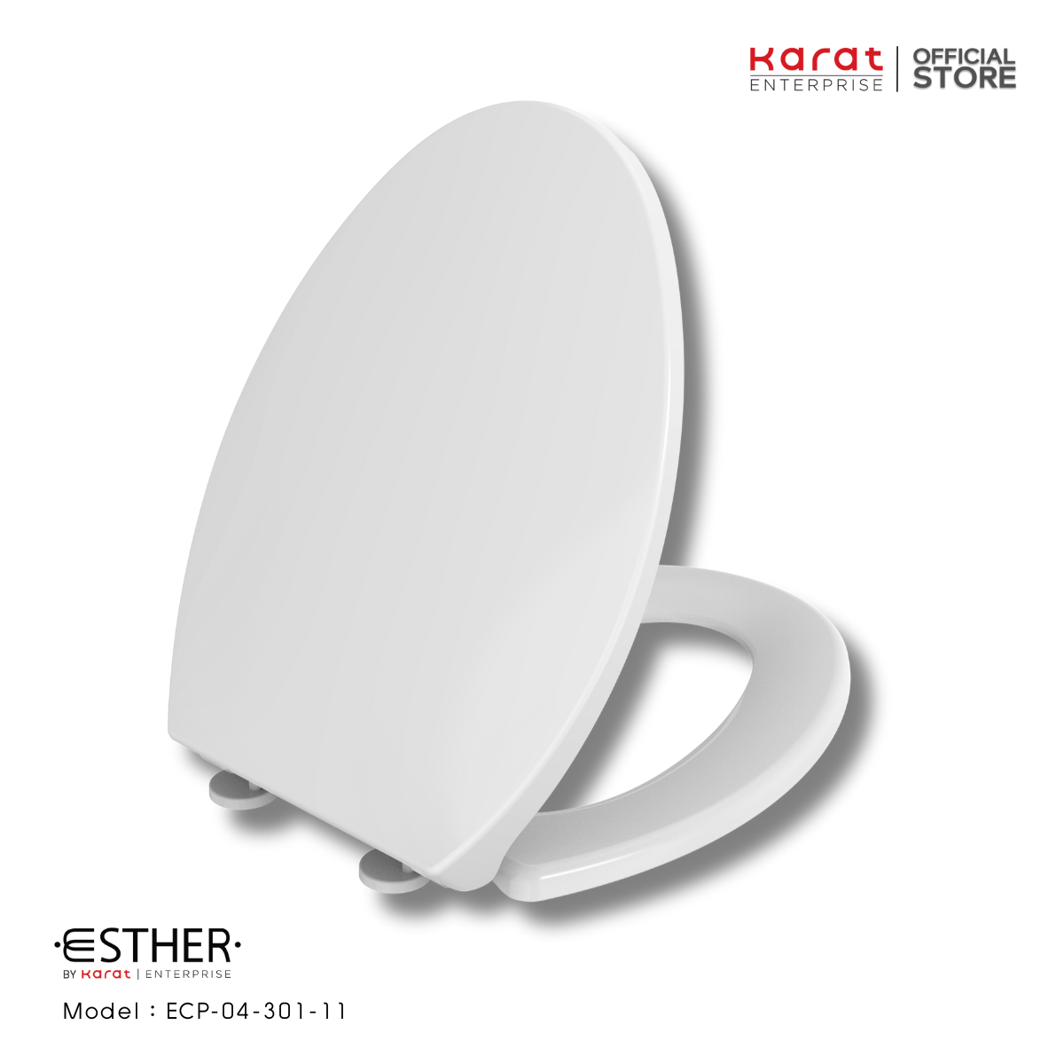Toilet Seat Elongate Quick Release with Soft-close : ECP-04-301-11 ราคา 799 บาท*ส่งฟรี