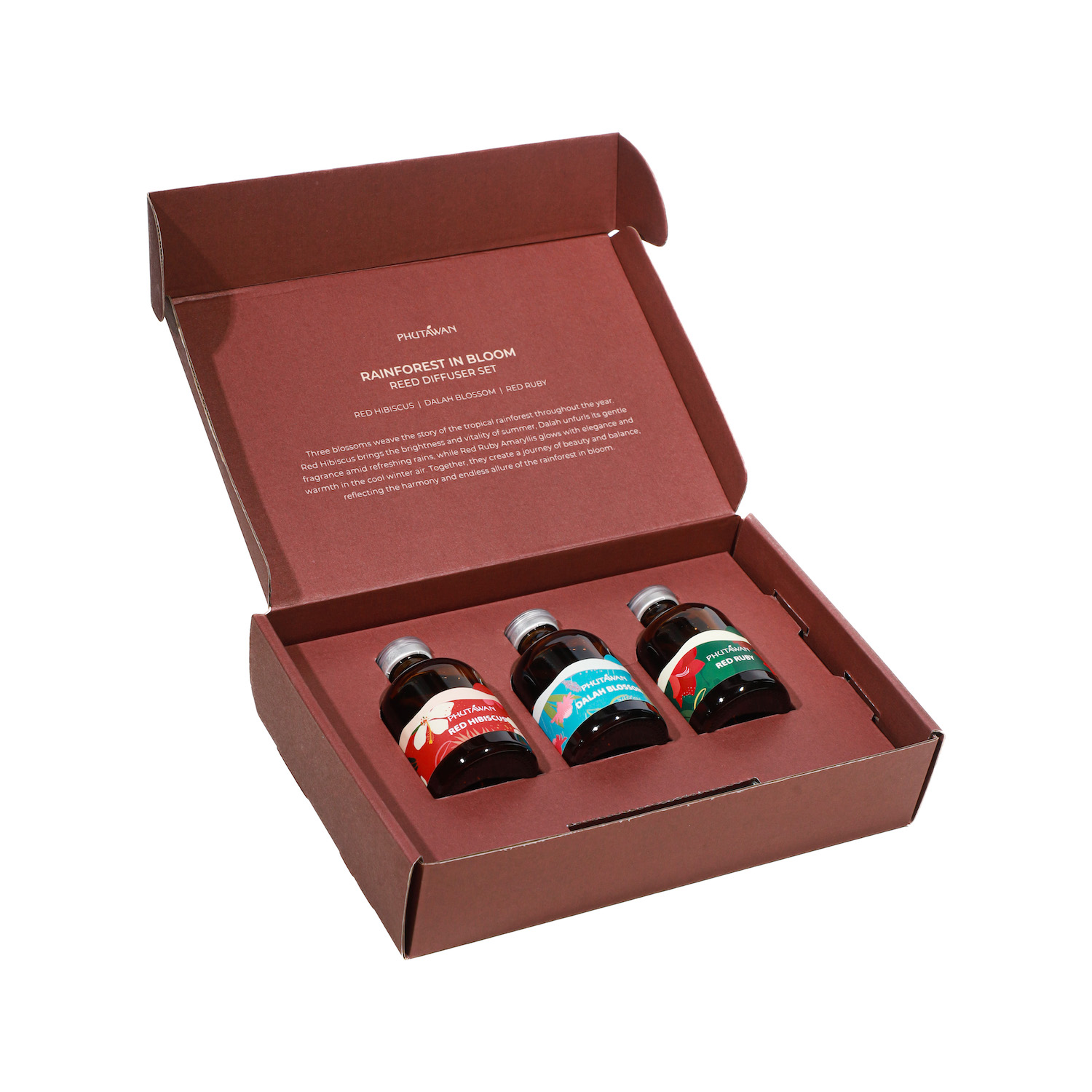 Phutawan Rainforest in Bloom Reed Diffuser Set 50 ml X3 ราคา 540 บาท*ส่งฟรี