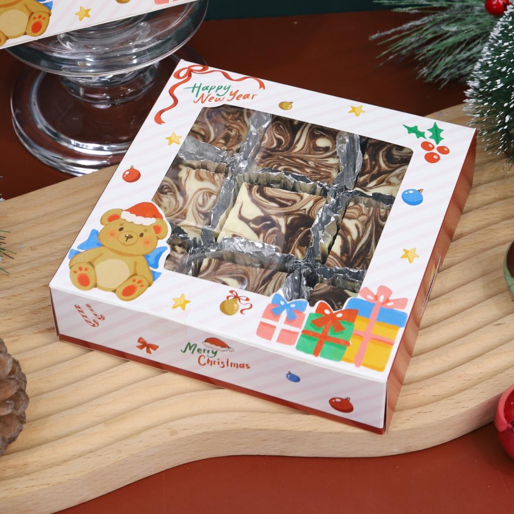 Boxjourney กล่องบราวนี่คริสมาสต์ 15x15x4 (20 ชิ้น/แพ็ค) Series2024 ราคา 93 บาท*ส่งฟรี