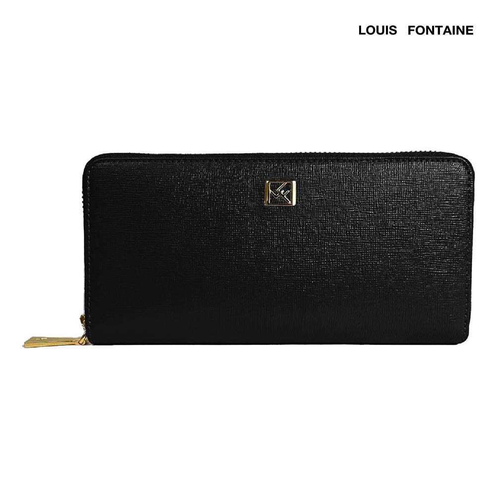 Louis Fontaine กระเป๋าสตางค์แบบยาวซิปรอบ รุ่น Lucky - สีดำ ราคา 2,650 บาท*ส่งฟรี