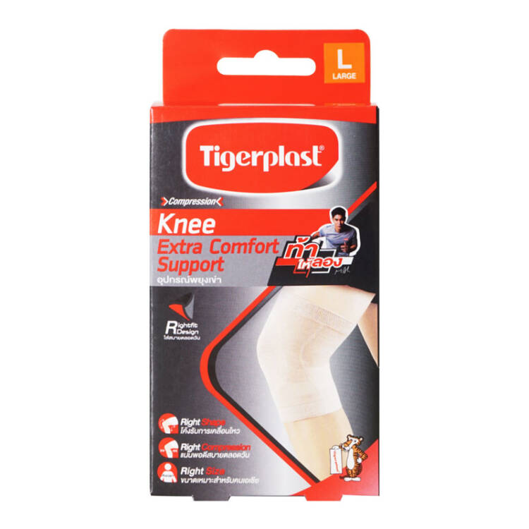 เกี่ยวกับสินค้า Tigerplast Knee ไทเกอร์พล๊าส อุปกรณ์พยุงเข่า ไซส์ L