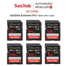 ภาพขนาดย่อของสินค้าSanDisk Extreme Pro SD Card SDXC Speed R 200MBs 32 /64/128/256/512/1TB (SDSDXXD) เมมโมรี่การ์ด SDCARD กล้องถ่ายภาพ DSLR ประกัน Synnex lifetimeอายุการใช้งาน โดย Synnex Lifetime (สีดำ)