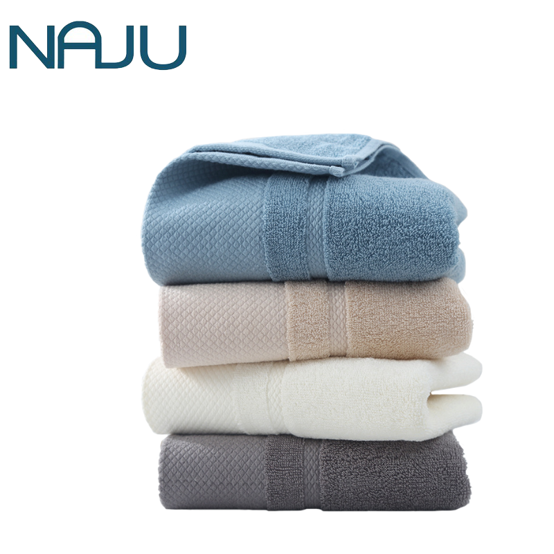 Naju ผ้าเช็ดตัว ผ้าขนหนูอาบน้ำ ทำจากผ้าฝ้าย 100% ผ้าเช็ดตัวใหญ่ ผ้าเช็ดตัวขนเดี่ยว ผ้าหนานุ่ม ขนาด 70x140 ซม ราคา 349 บาท*ส่งฟรี