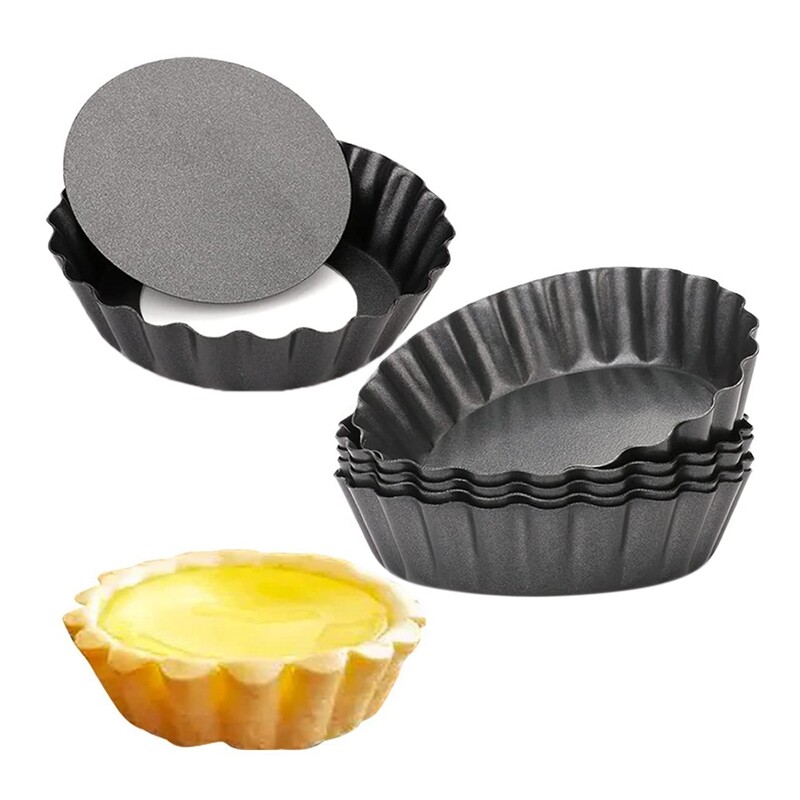 18 Pcs Egg Tart Molds Bigger Size 3.74 inch ，Stainless Steel Cupcake Cake Cup Mold with Whisks，Robust and Reusable Mini Pie Pan Muffin Molds，Easy to Clean Tin Pans Baking Tool 